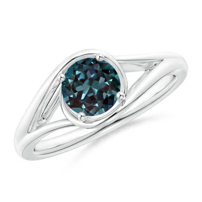 ANGARA TWIST SPLIT SHANK SOLITAIRE LAB-GROWN ALEXANDRITE RING