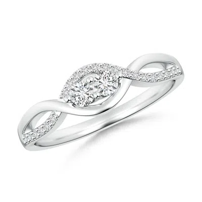 ANGARA TWO STONE DIAMOND INFINITY TWIST ENGAGEMENT RING
