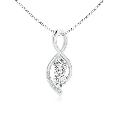 ANGARA TWO STONE DIAMOND INFINITY TWIST PENDANT