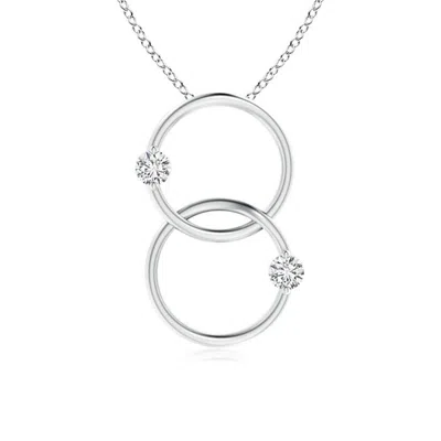 ANGARA TWO STONE DIAMOND INTERLOCKING CIRCLE PENDANT