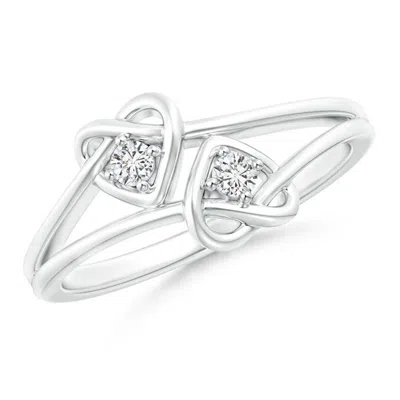 ANGARA TWO STONE DIAMOND TWIN HEART KNOT RING