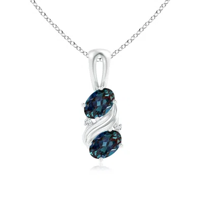 ANGARA TWO STONE LAB-GROWN ALEXANDRITE SWIRL PENDANT