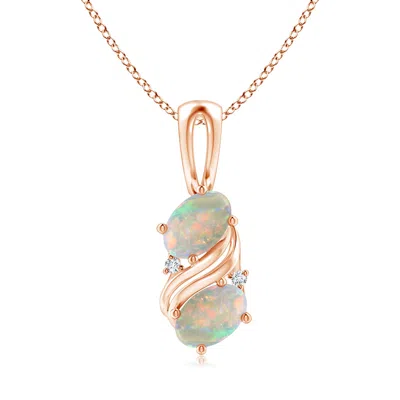 ANGARA TWO STONE OPAL SWIRL PENDANT