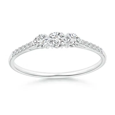 ANGARA UNIQUE PRONG-SET DIAMOND THREE STONE ENGAGEMENT RING