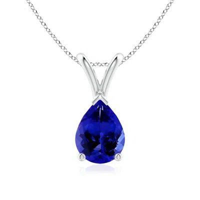 ANGARA V-BALE PEAR-SHAPED TANZANITE SOLITAIRE PENDANT
