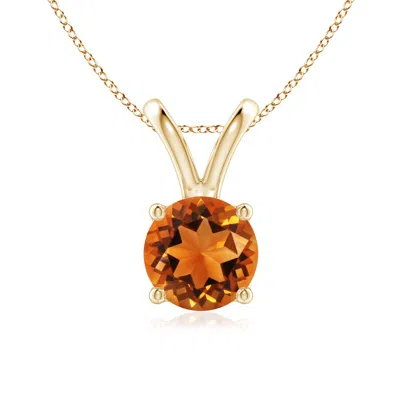 ANGARA V-BALE ROUND CITRINE SOLITAIRE PENDANT