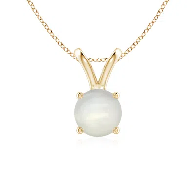 ANGARA V-BALE ROUND MOONSTONE SOLITAIRE PENDANT