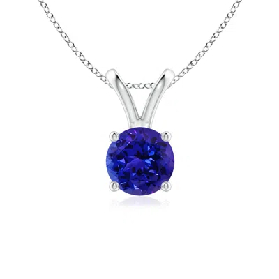 ANGARA V-BALE ROUND TANZANITE SOLITAIRE PENDANT