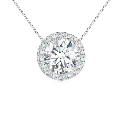 ANGARA VINTAGE INSPIRED ROUND LAB-GROWN DIAMOND HALO PENDANT