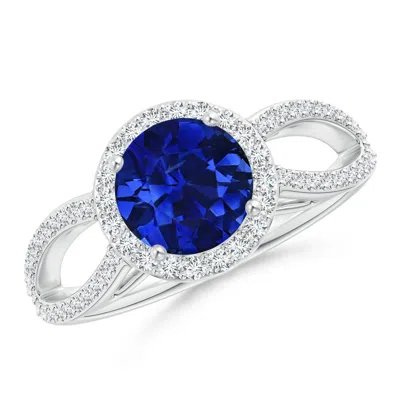 ANGARA VINTAGE STYLE GIA CERTIFIED SAPPHIRE SPLIT SHANK RING