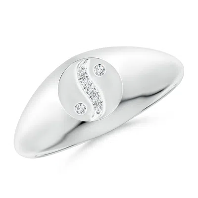 ANGARA YIN-YANG DIAMOND SHANGRI-LA SIGNET RING