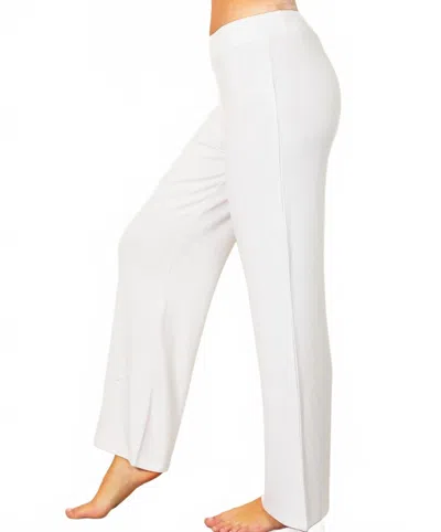 ANGEL APPAREL LOUNGE KNIT PANT IN WHITE