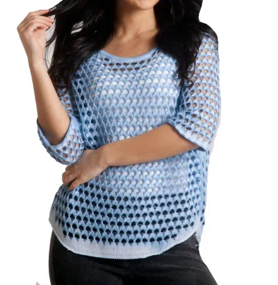 ANGEL OPEN STITCH PULLOVER IN DENIM