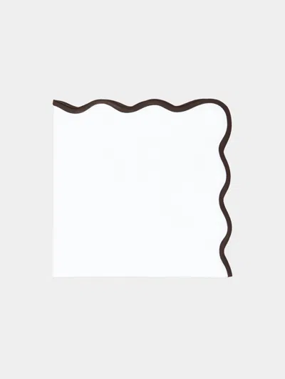 ANGELA WICKSTEAD CHIARA SCALLOPED LINEN NAPKINS (SET OF 4)