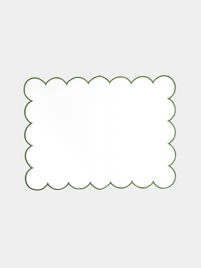 ANGELA WICKSTEAD DILETTA SCALLOPED LINEN PLACEMATS (SET OF 4)