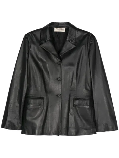 A.N.G.E.L.O. VINTAGE CULT 2000S PEAK-LAPELS LEATHER JACKET