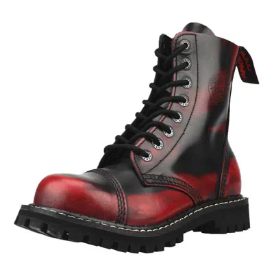 ANGRY ITCH ANGRY ITCH - 8-LOCH RED RUB-OFF GOTHIC PUNK ARMY RANGER ARMEE LEDER STIEFEL MIT