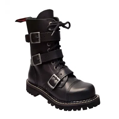 ANGRY ITCH ANGRY ITCH 10-LOCH 3-BUCKLE GOTHIC PUNK ARMY RANGER LEDERSTIEFEL-SCHNALLEN-METAL