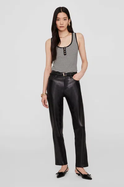 ANINE BING ANINE BING ALESSIA TANK IN CREAM AND BLACK STRIPE