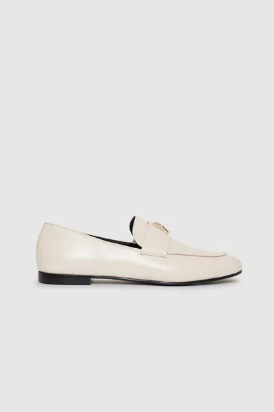 ANINE BING ANINE BING CORRINE LOAFERS IN BONE MONOGRAM