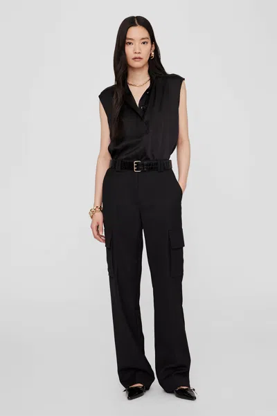 ANINE BING ANINE BING GENEVA TOP IN BLACK