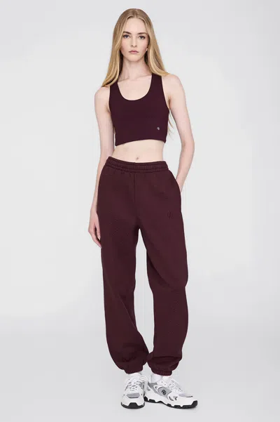 ANINE BING ANINE BING KARTER JOGGER IN DARK BURGUNDY