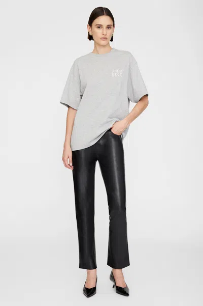 ANINE BING ANINE BING MYERS TEE SERIF NY IN WASHED HEATHER GREY