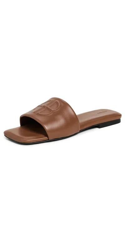 ANINE BING RIA SLIDES COGNAC