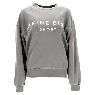 ANINE BING SPORT EVAN SWEATSHIRT IN GREY ORGANIC COTTON