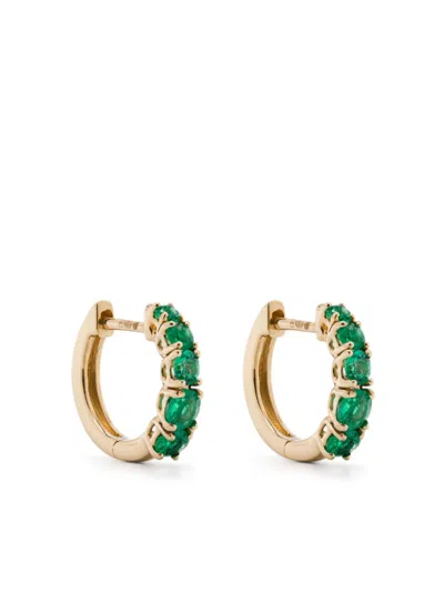 ANITA KO 18K YELLOW GOLD EMERALD EARRINGS