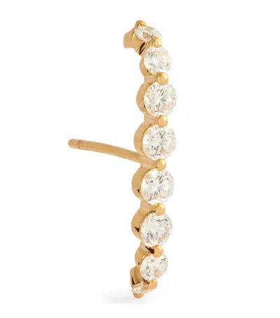 ANITA KO YELLOW GOLD AND DIAMOND FLOATING LOBE CUFF
