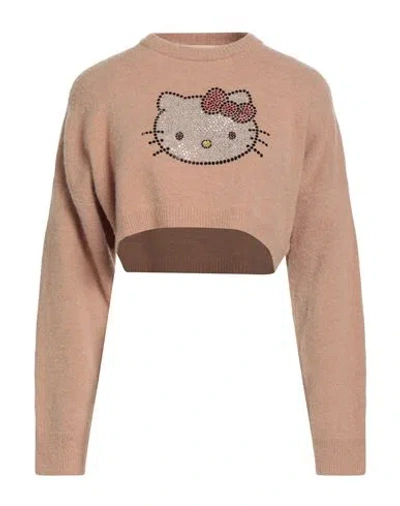 ANIYE BY ANIYE BY HELLO KITTY AND FRIENDS WOMAN SWEATER LIGHT BROWN SIZE S WOOL, POLYAMIDE, ALPACA WOOL, ELAS