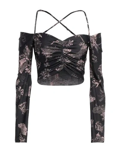 ANIYE BY ANIYE BY WOMAN TOP BLACK SIZE 6 POLYESTER, ELASTANE