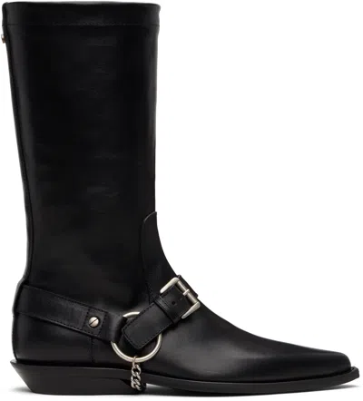 ANN DEMEULEMEESTER BLACK JUNIUS BOOTS