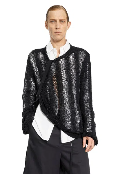 \"ANN DEMEULEMEESTER\" プレーティングニット Jate Fitted Cardigan – Ann Demeulemeester