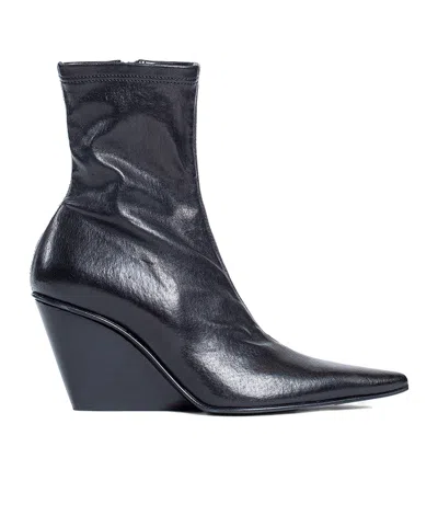 ANN DEMEULEMEESTER POINTED SHORT BOOTS