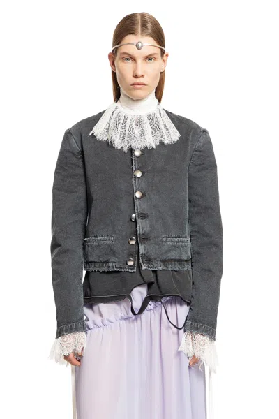 ANN DEMEULEMEESTER LAVINA BLOUSON IN VINTAGE COTTON CANVAS