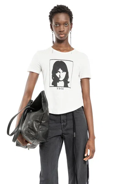 ANN DEMEULEMEESTER GEORGETTE ''TILL THE END'' MICRO T-SHIRT
