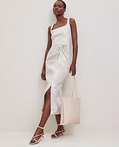 ANN TAYLOR FLORAL KNOTTED PENCIL SKIRT