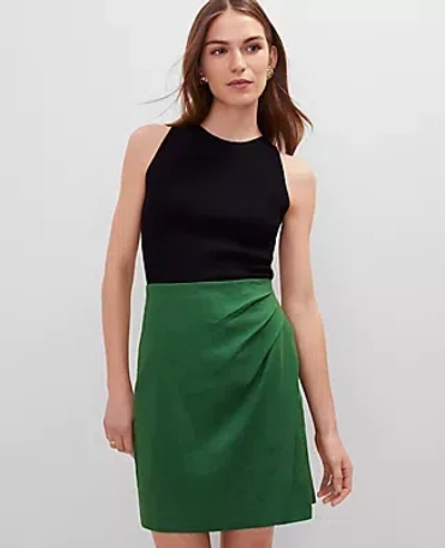 ANN TAYLOR FLORAL LINEN BLEND SARONG WRAP SKIRT