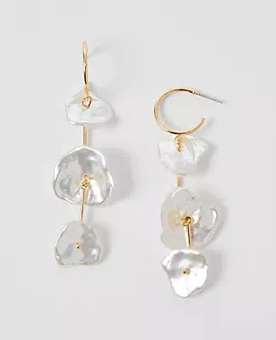 ANN TAYLOR FRESHWATER PEARL TRIPLE DROP EARRINGS