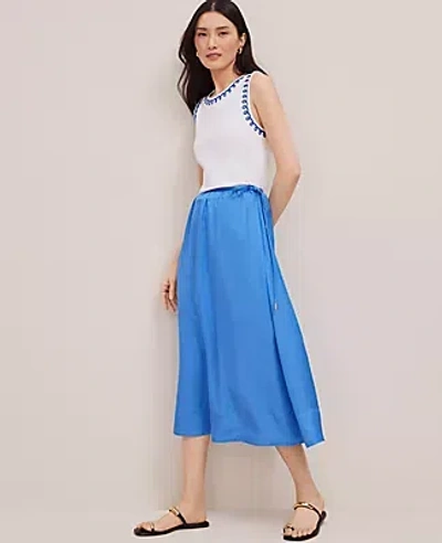 ANN TAYLOR SIDE-TIE MIDI SKIRT