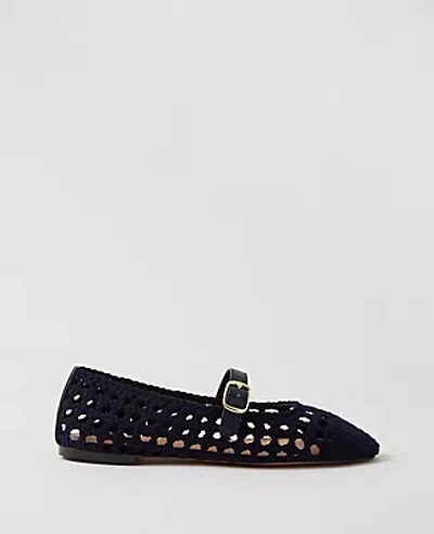 ANN TAYLOR WOVEN MARY JANE BALLET FLATS