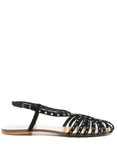 ANNA F SUEDE SANDALS