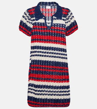 ANNA KOSTUROVA CROCHET COTTON POLO DRESS