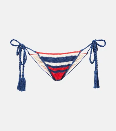 ANNA KOSTUROVA GABRIELLE CROCHET COTTON BIKINI BOTTOMS