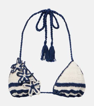 ANNA KOSTUROVA GABRIELLE CROCHET COTTON BIKINI TOP