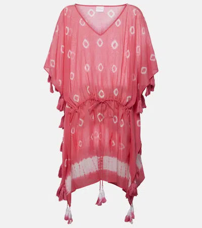 ANNA KOSTUROVA SAND DOLLAR TIE-DYE COTTON KAFTAN