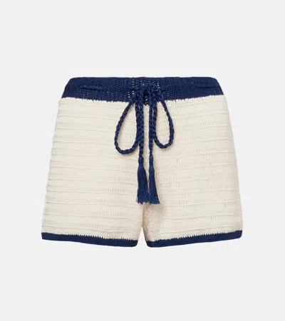 ANNA KOSTUROVA SEASIDE CROCHET COTTON SHORTS