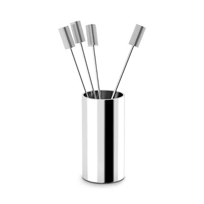 ANNA NEW YORK ANNA NEW YORK STRIATIONS COCKTAIL PICKS IN HOLDER, SET OF 4